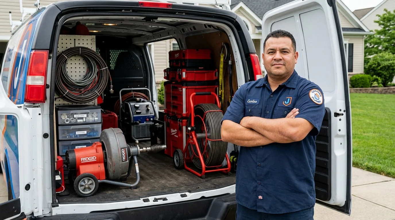 Professional drain cleaning equipment and Johns Plumbing LLC plumber in Selah