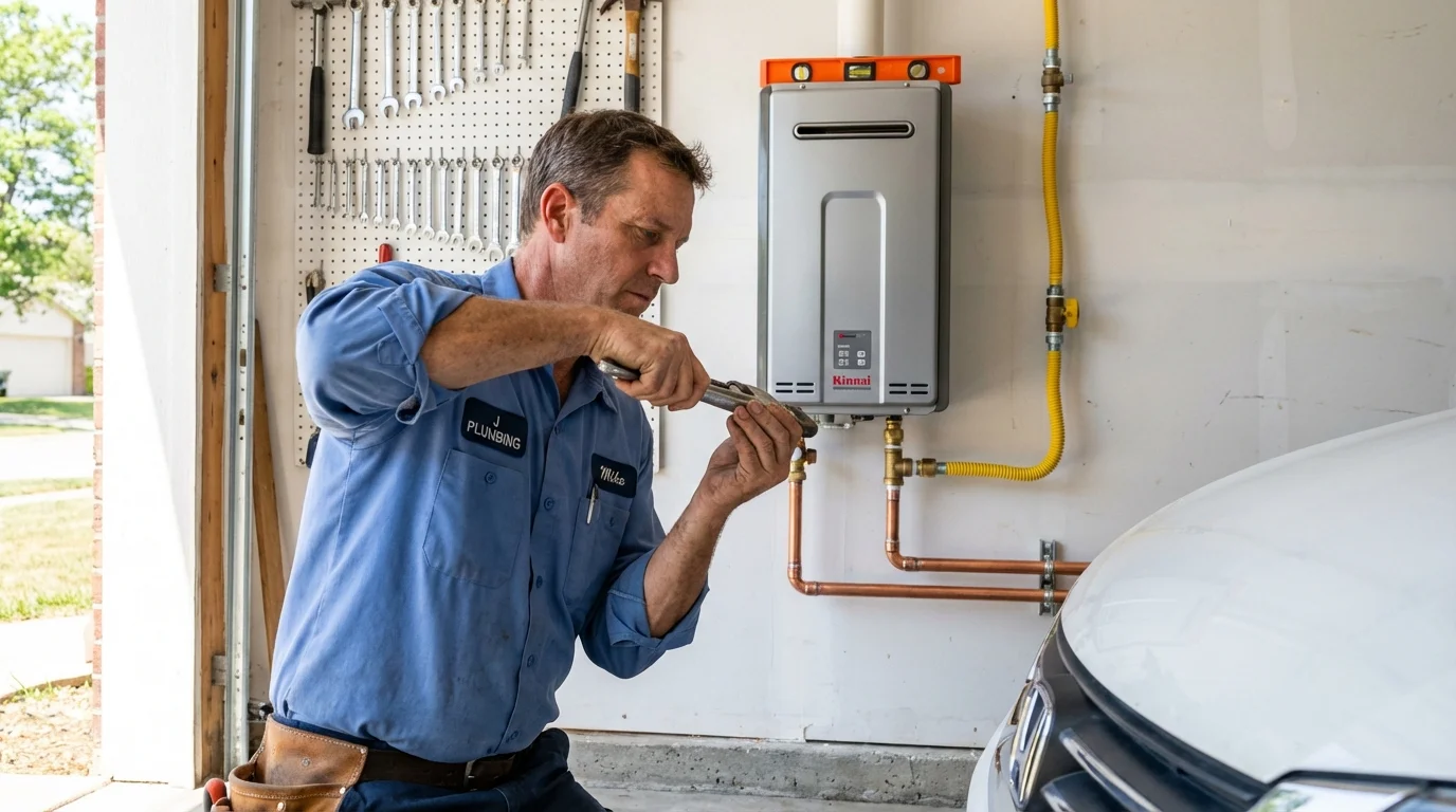 Tankless water heater installation by a Johns Plumbing LLC plumber in Selah